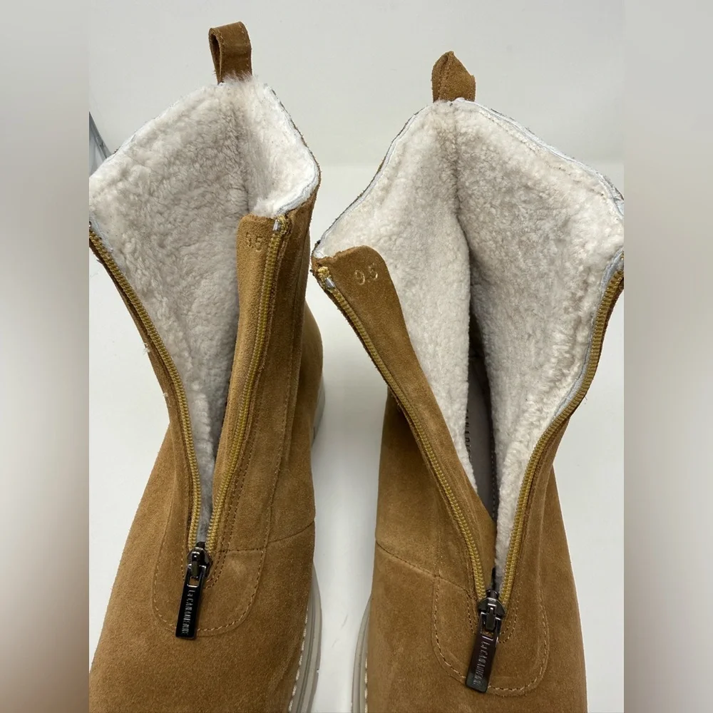 New La Canadienne Delta City Dry Zip Boots Toffee Sz 9.5
